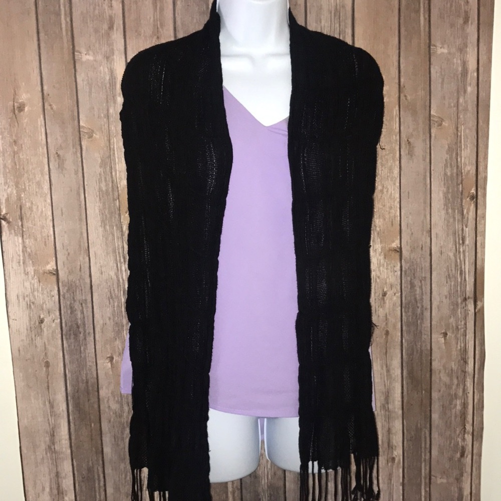 Black Knit Scarf